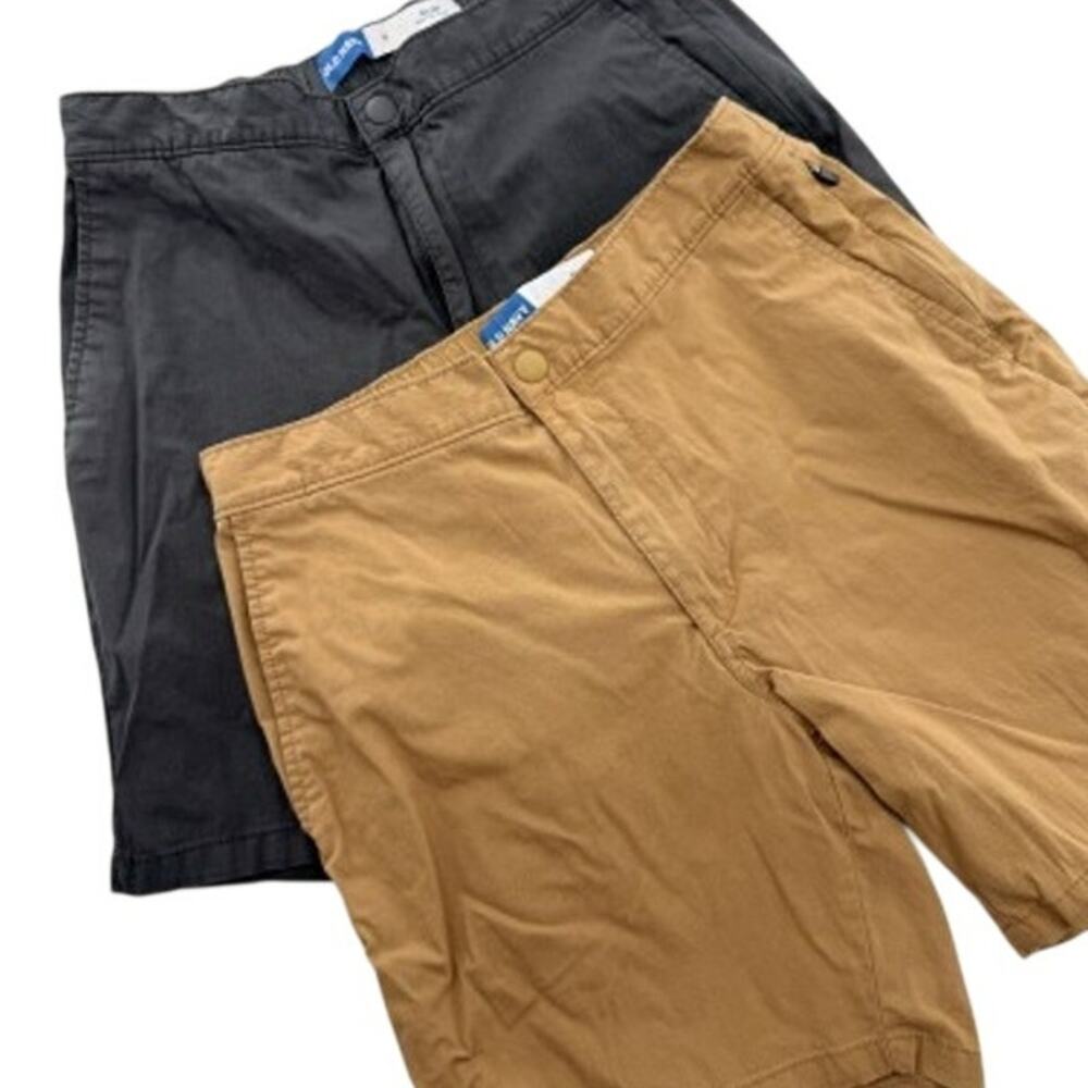 Old Navy Men's Slim Flex Chino Shorts Khaki and Gray Small Bundle